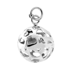 Ciondolo Chiama Angeli mm 20 con Cuori traforati