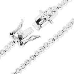 Bracciale Tennis Cipollina cm 18 con Zirconi mm 1,5 Bianchi