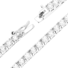 Collana Tennis Griffe cm 40 con Zirconi mm 3 Bianchi