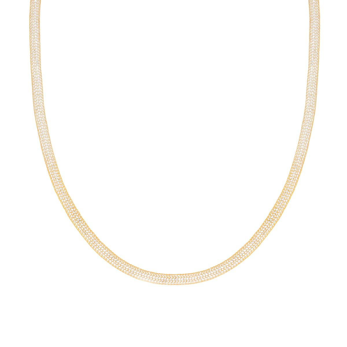 Collana maglia Calza con Cubic Zirconia Bianchi