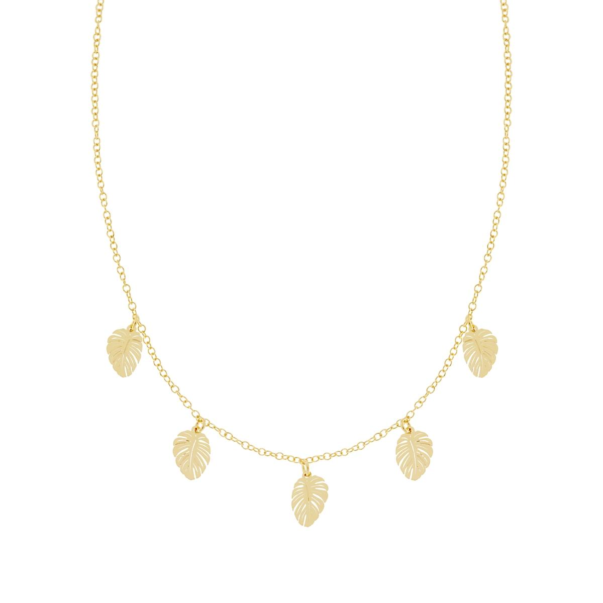 Collana Catena Forzatina con Foglie Monstera