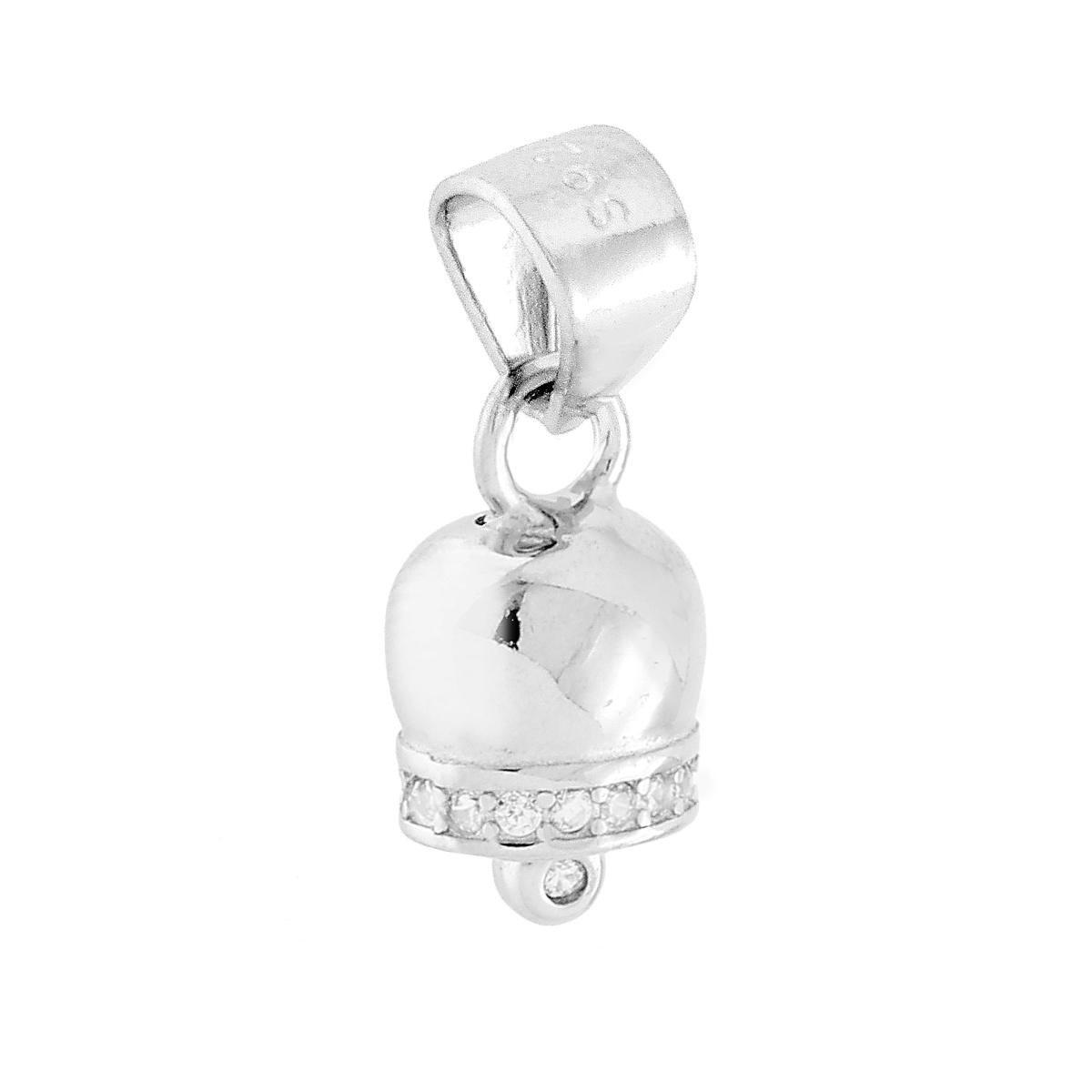 Ciondolo Campanella con Cubic Zirconia Bianchi