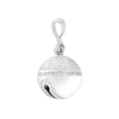 Ciondolo Chiama Angeli Sonaglio 13 mm con Cubic Zirconia Bianchi