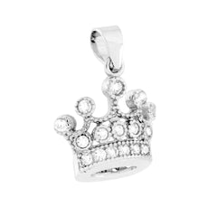 Ciondolo Corona con Cubic Zirconia Bianchi