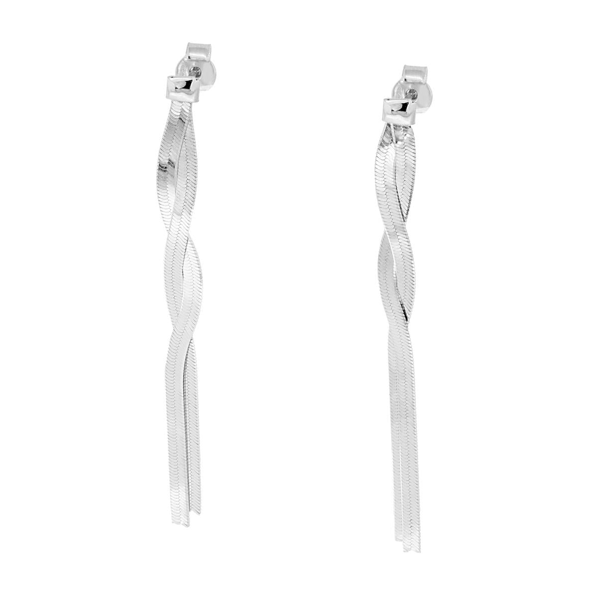 Orecchini Lunghi Treccia Catena Magik