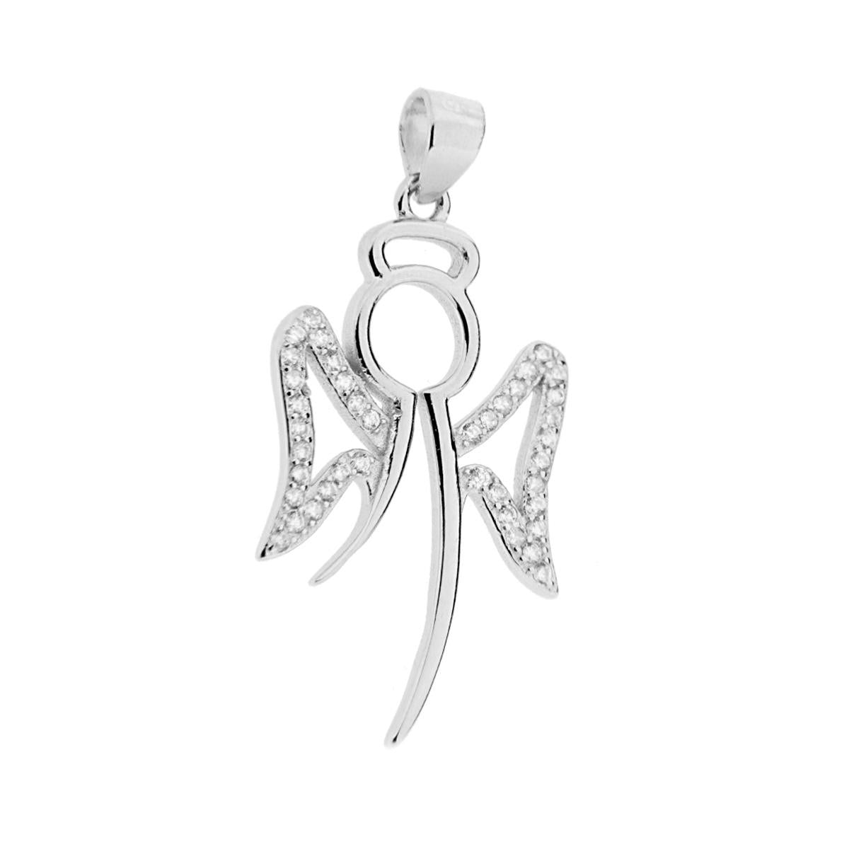 Ciondolo Angelo con Cubic Zirconi Bianchi ARGENTO 925