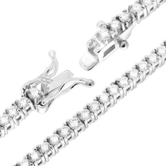 Bracciale Tennis Griffe cm 19 con Zirconi mm 2 Bianchi