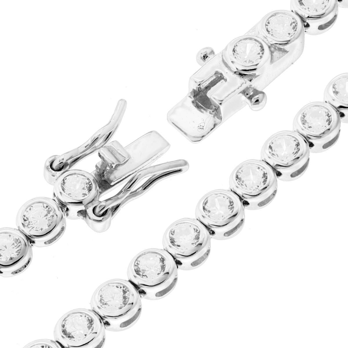 Bracciale Tennis Cipollina cm 18 con Zirconi mm 3 Bianchi