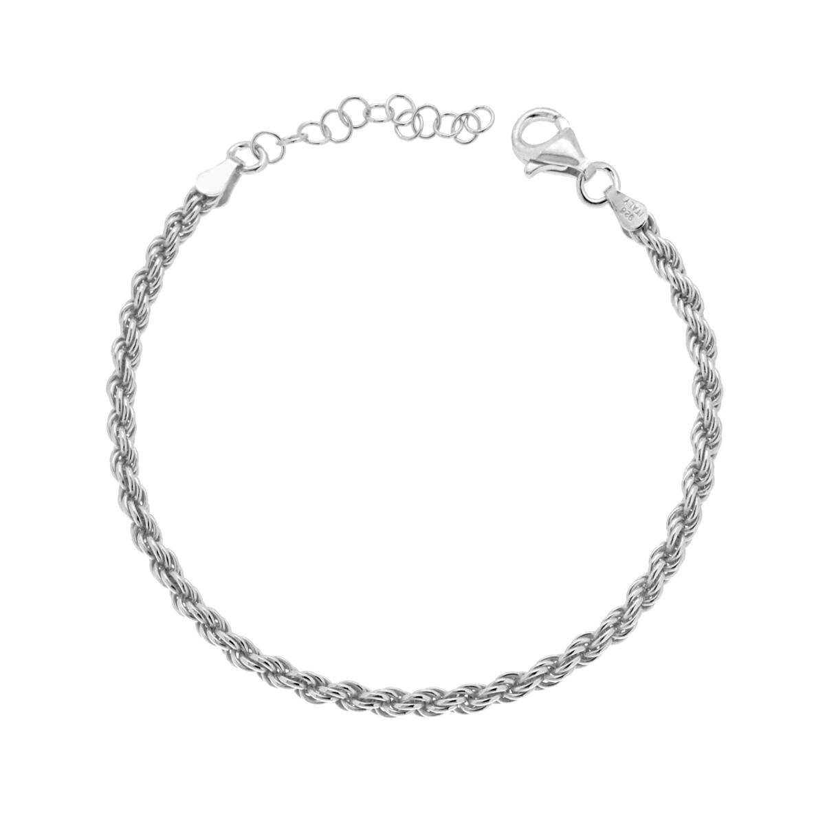Bracciale Catena Corda 060 sezione mm 3,00 lunghezza cm 16+3