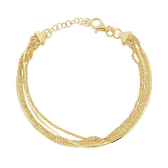 Bracciale multifilo Catena Disco e Coda di Topo